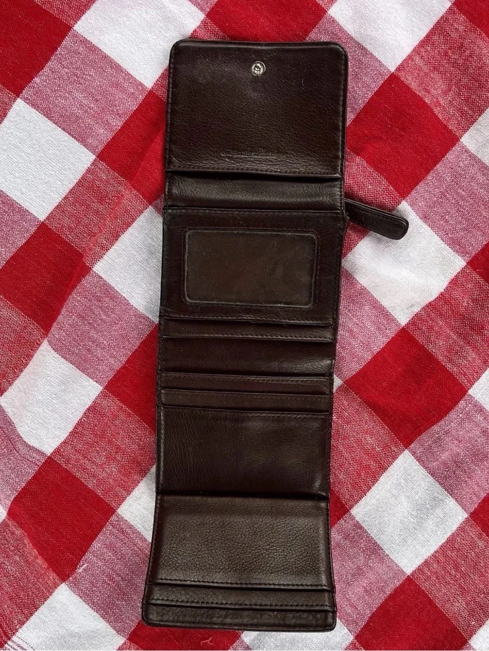 Vintage Osgoode Marley Men's Dark Brown Mini Leather Wallet - Classic Trifold